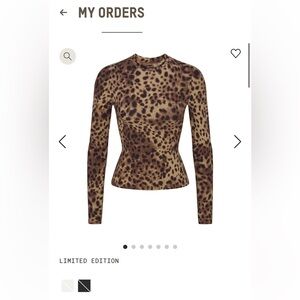 Dolce & gabbana x skims COTTON JERSEY LONG SLEEVE T-SHIRT size XS